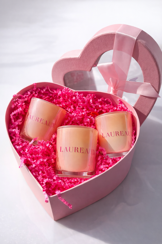 Limited Edition Valentine's Day Shimmer Candle Gift Set - Signature Fragrance Collection