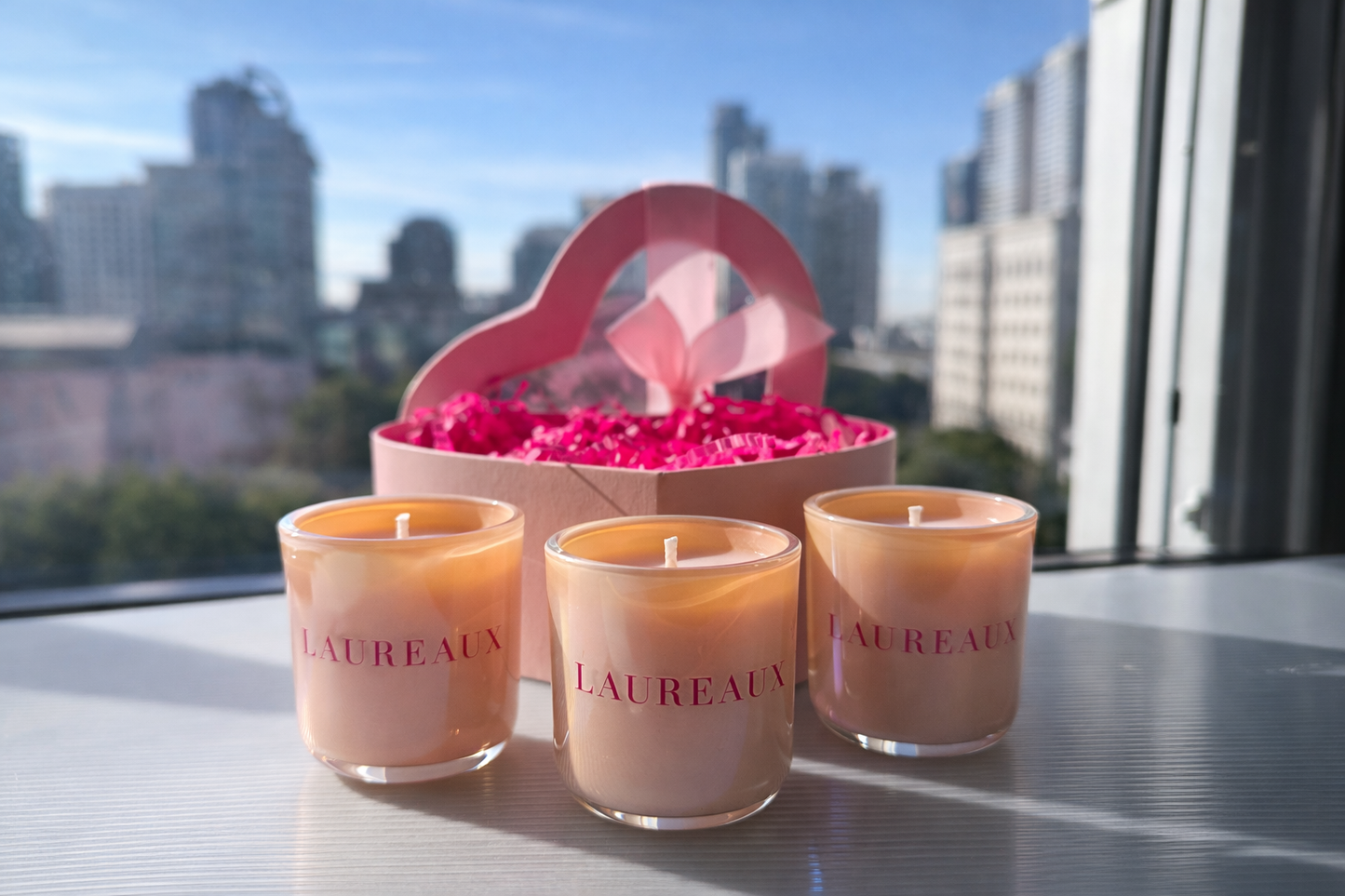 Limited Edition Valentine's Day Shimmer Candle Gift Set - Signature Fragrance Collection