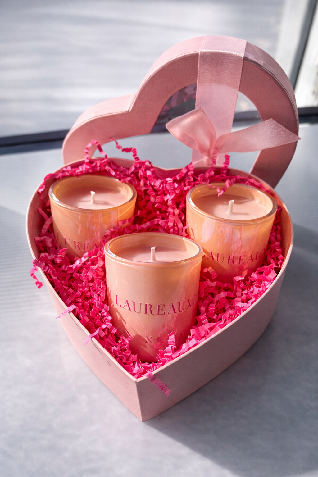 Limited Edition Valentine's Day Shimmer Candle Gift Set - Signature Fragrance Collection